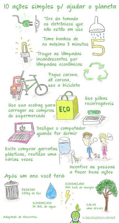 10 ideias simples para salvar o planeta